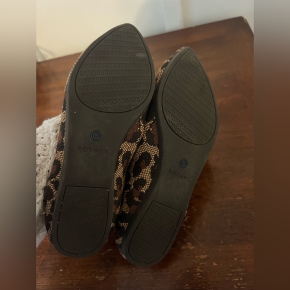 Rothy's Leopard Print Flats with Blue Trim - Picture 5 of 7